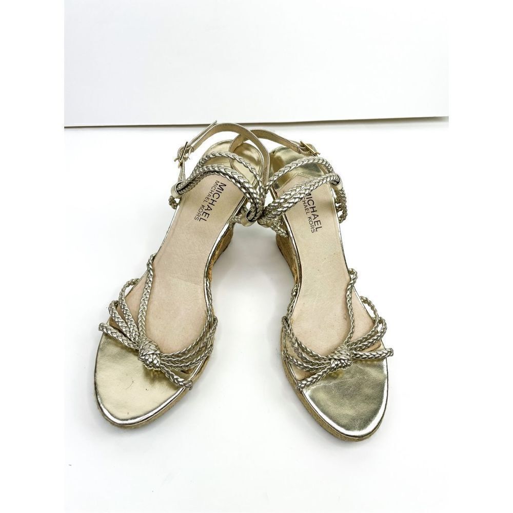 Michael Michael Kors Gold Strappy Heels Wedges